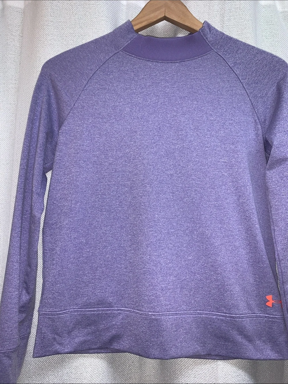 Under Armour Kids Heather Purple Crewneck Sweater
